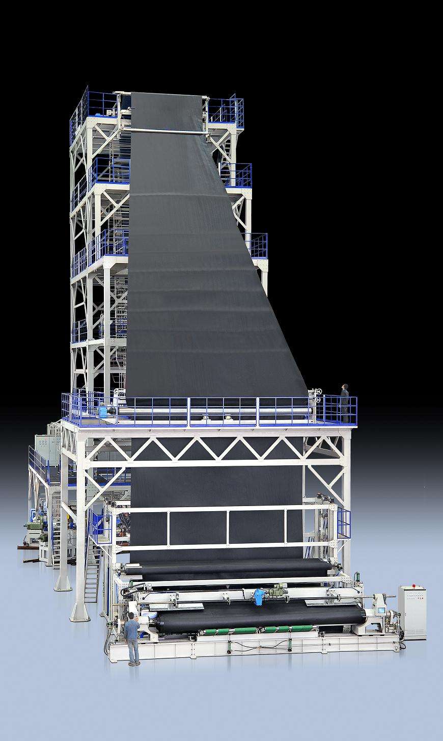 典型的聚乙烯国内精品久久久久久久影视麻豆膜平挤上吹法工艺流程